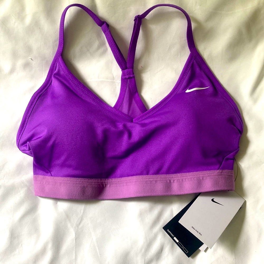Nike Woman’s Training Bra M Medium Purple and Lavender Dri-Fit